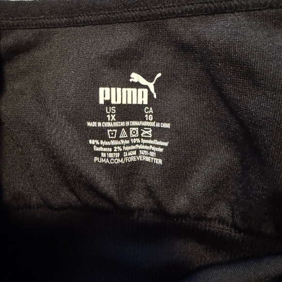 Puma Classic Black Activewear Bra size 1X - Picture 3 of 3